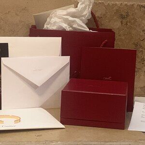 AUTH CARTIER LOVE CUFF BRACELET 18K ROSE GOLD EXC! sz16 ALL receipts / Box / Bag